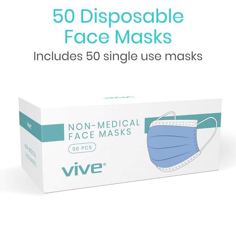 Standard Face Masks - 50 Pack